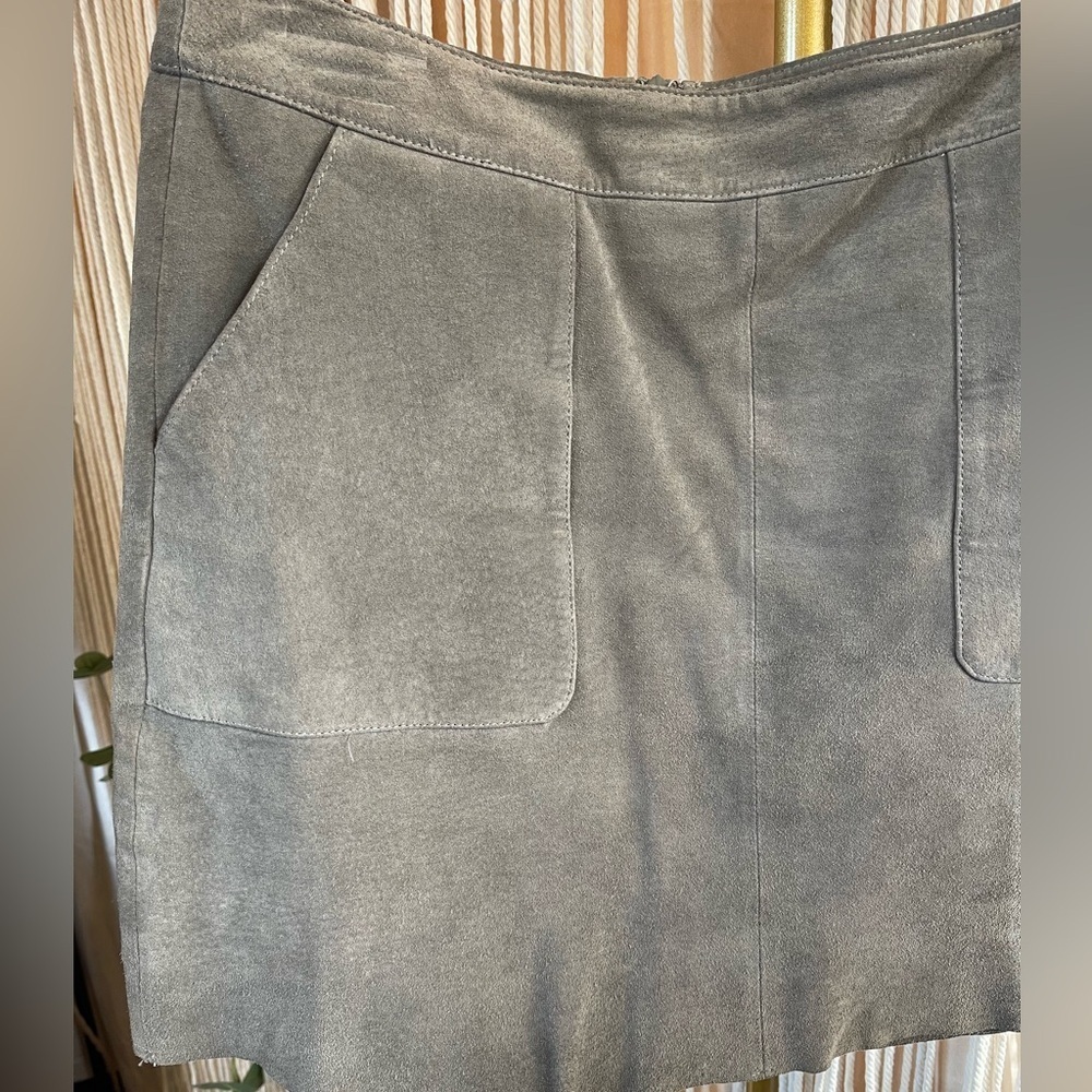 Willow & Clay Suede Leather Mini Skirt size M - Picture 7 of 9